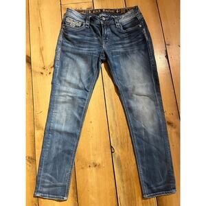 Rock Revival Women's Vivian Skinny Jeans. Bling. Studs. Size 32